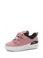 Romwe Lace Up Pu Flatform Low Top Sneakers
