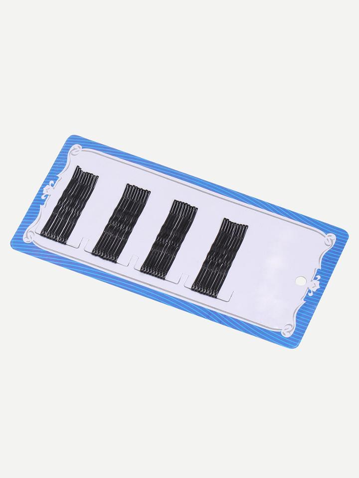 Romwe Black Hair Clip Set