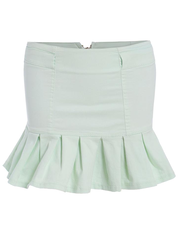 Romwe With Zipper Peplum Hem Bodycon Skirt