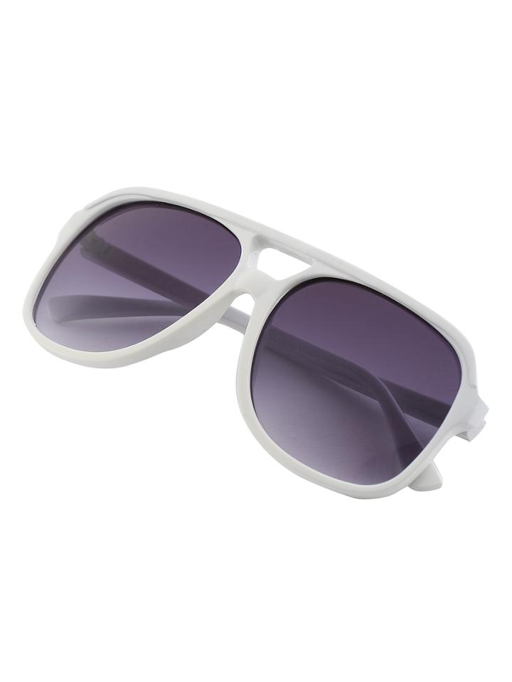 Romwe Double Nose Bridge Square Sunglasses