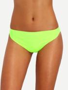 Romwe Fluorescent Yellow Low-rise Bikini Bottom