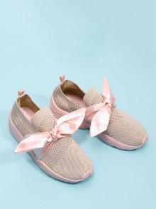 Romwe Knot Decorated Knit Sneakers