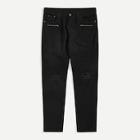 Romwe Guys Ripped & Zipper Detail Jeans