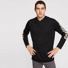 Romwe Guys Drawstring Letter Print Hoodie