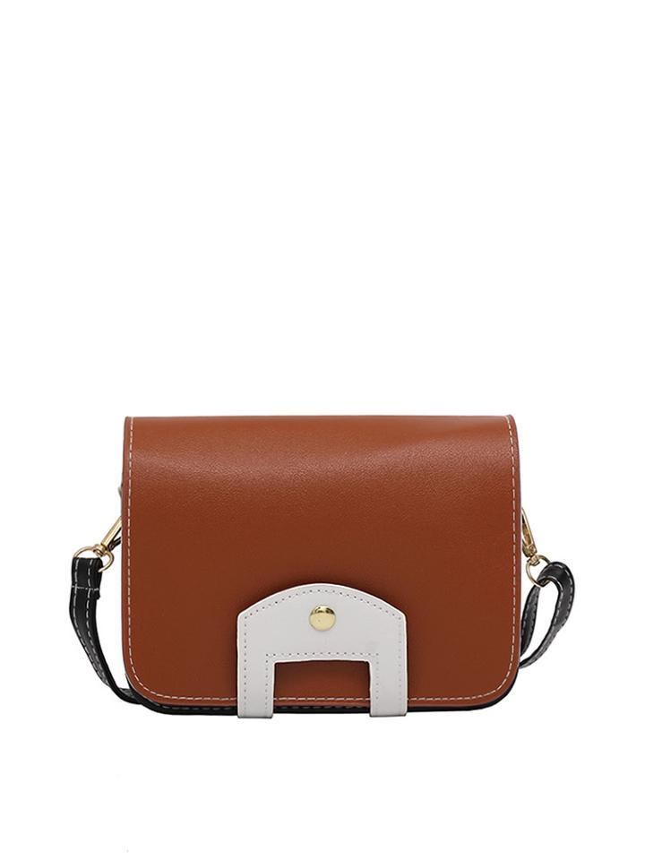 Romwe Seam Trim Shoulder Bag