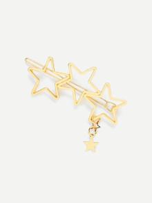 Romwe Three Hollow Star Design Hair Clip