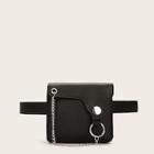 Romwe Ring & Chain Decor Bum Bags