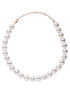 Romwe White Faux Pearl Necklace