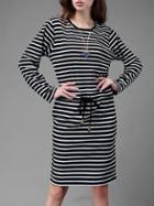 Romwe Long Sleeve Striped Drawstring Dress