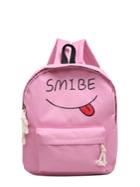 Romwe Smibe Print Canvas Backpack