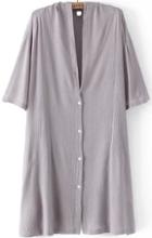 Romwe V Neck Long Sleeve With Buttons Grey Blouse