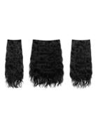 Romwe Natural Black Clip In Curly Hair Extension 3pcs