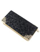 Romwe Black Wallet For Evening Party