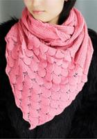 Romwe Hollow Casual Pink Scarf