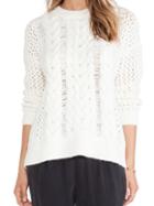 Romwe Long Sleeve Hollow Cable Sweater