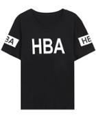 Romwe Hba Print Loose Black T-shirt