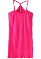 Romwe Rose Red Spaghetti Strap Peplun Hem Vest