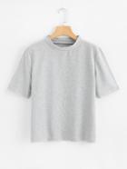 Romwe Stand Neck Tee