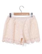 Romwe Lace Crochet Irregular Hem Shorts