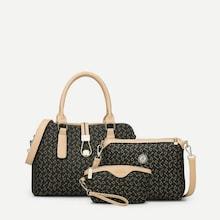 Romwe Fish Bone Print Grab Bag 3pcs