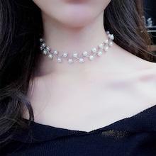 Romwe Faux Pearl Decorated Branch Choker