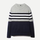 Romwe Men Colorblock Striped Sweater