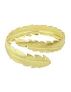 Romwe Alloy Gold Plated Adjustable Leaf Shape Bracelet And Bangle