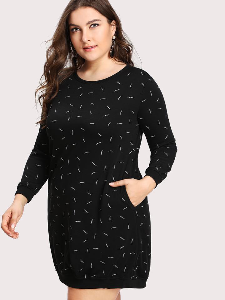 Romwe Seamless Pattern Knit Dress
