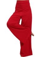 Romwe Wide Leg Sport Red Pant