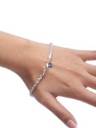 Romwe Silver Twisted Rope Solid Bangle Bracelet Chain Wristband