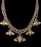 Romwe Gold Insect Chain Necklace