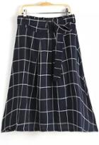 Romwe With Belt Plaid Black Skirt