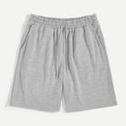 Romwe Guys Letter Pocket Patched Drawstring Shorts