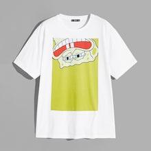Romwe Guys Shorts Sleeve Cartoon Tee