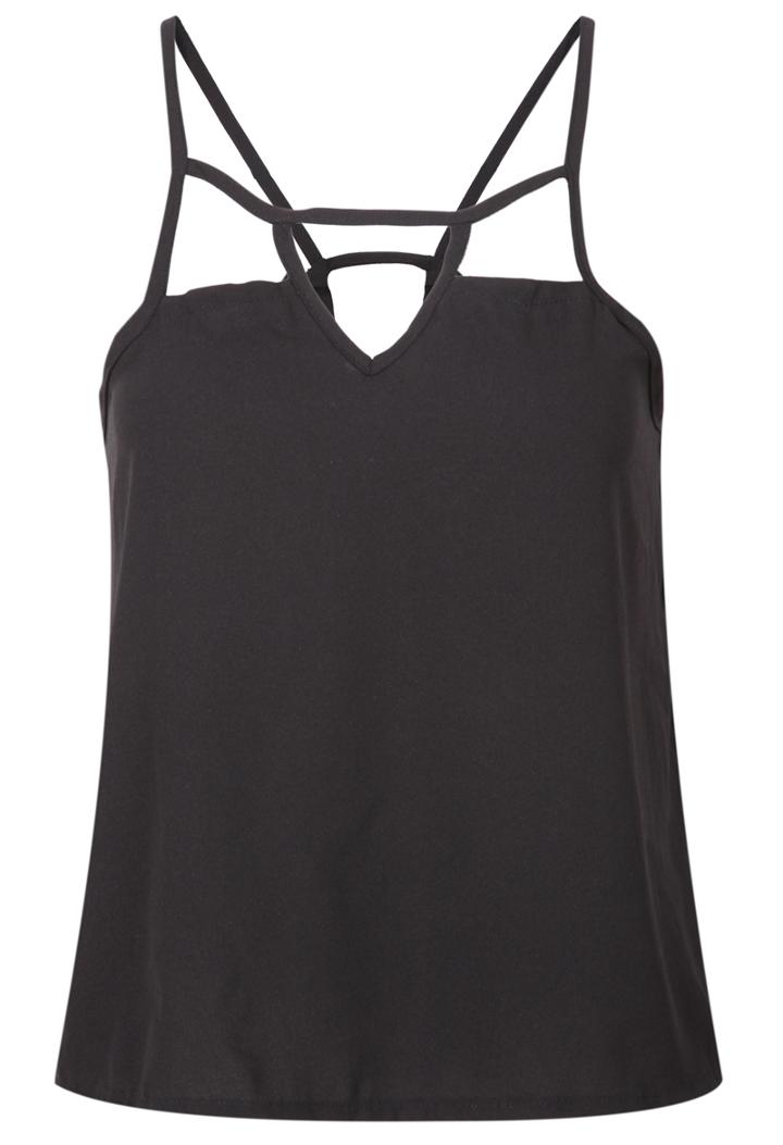 Romwe Spaghetti Strap Chiffon Vest