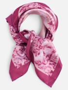 Romwe Floral Print Small Square Scarf
