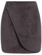 Romwe Button Zipper Sheath Skirt