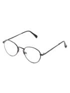 Romwe Black Clear Lens Round Glasses