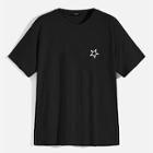 Romwe Guys Star Embroidered Short Sleeve Tee