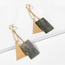 Romwe Geometric Flake Drop Earrings