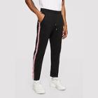 Romwe Guys Embroidered Tape Side Track Pants
