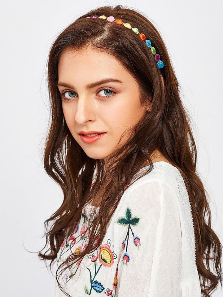 Romwe Round Detail Hair Band