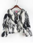Romwe Round Neck Faux Fur Coat
