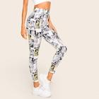 Romwe Figure Print Leggings