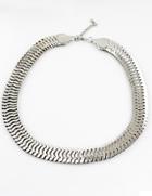 Romwe Fashin Silver Chain Necklace