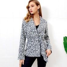 Romwe Belted Leopard Print Coat