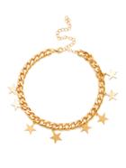Romwe Star Decorated Chain Choker