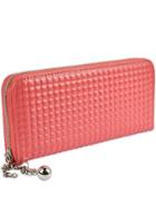 Romwe Melon Zipper Plaid Clutch Bag