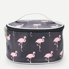 Romwe Flamingo Pattern Makeup Bag