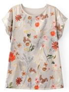 Romwe Short Sleeve Floral T-shirt